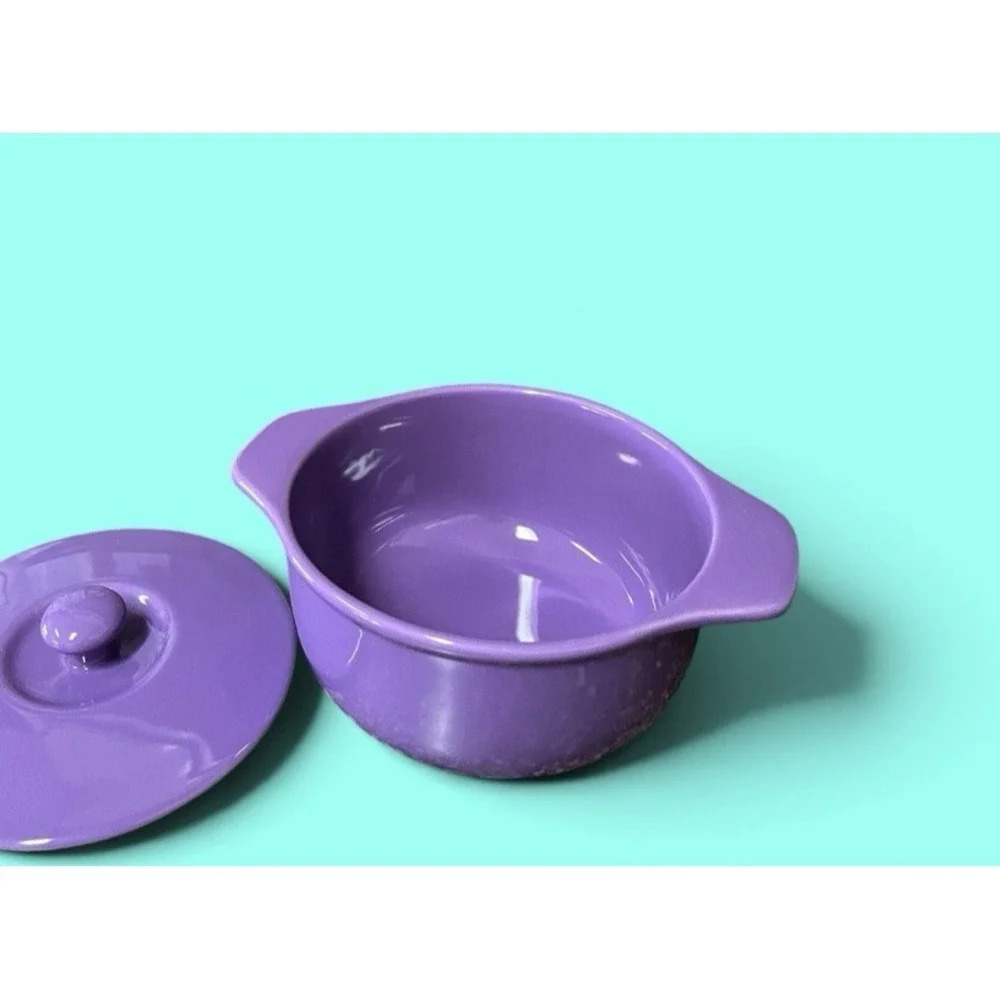 Chantal Purple‎ Lavender Covered Casserole Dish Bowl 1 3/4 Quart Kitchen Spring